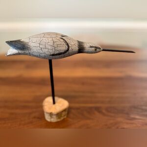 Vintage Heritage Mint Ltd Hand Carved Wood Curlew Bird Decoy Sand Piper Beach